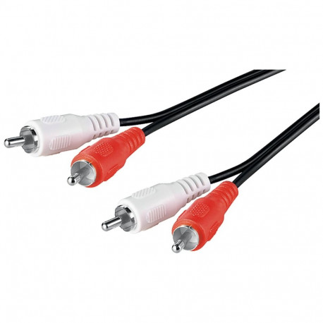 Kabel StereoCinch -> StereoCinch (schwarz, 1,5 Meter)