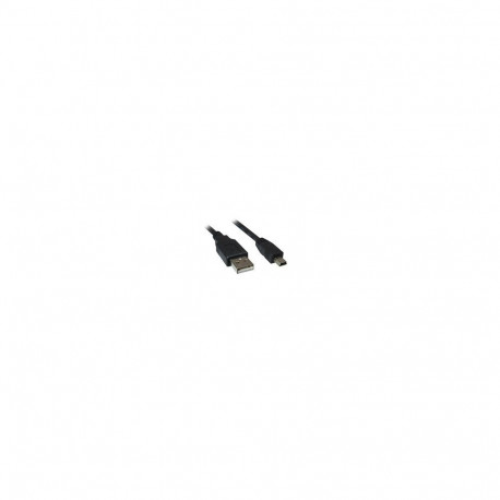 USB 2.0 Kabel, USB-A Stecker > Mini-USB Stecker (schwarz, 0,5 Meter, doppelt geschirmt)