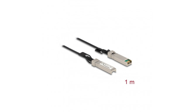 SFP+ kaabel 1m, 10-Gigabit Ethernet, must (Twinax)