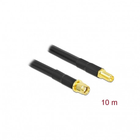 Delock Antenna Cable RP-SMA plug to RP-SMA jack LMR/CFD300 10 m low loss