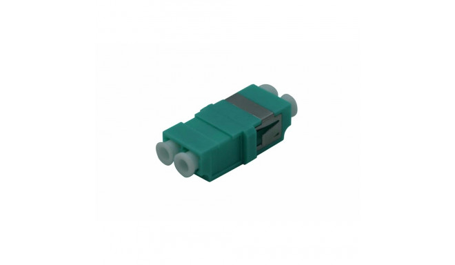 LC Duplex Adapter-ZIRCONIA SLEEVE-AQUA (SC Splx FootPrint) With Flange - Sell in Multiples of 25