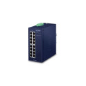 IP30 Industrial 16-Port 10/100/1000T Gigabit Ethernet Switch (-40~75 degrees C, dual 12~48V DC/24V A