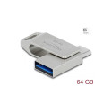 Delock USB 3.2 Gen 1 USB-C™ + Type-A Memory Stick 64 GB - Metal Housing