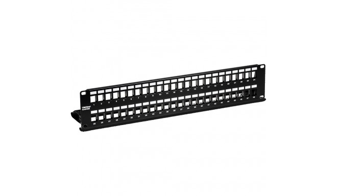 48-Port Blank Keystone Shielded Patch Panel