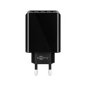 4-way USB charger (30W) black