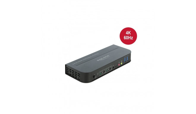 KVM switch: 2 porti, HDMI, USB 3.0, 4K@60Hz, kaablitega,