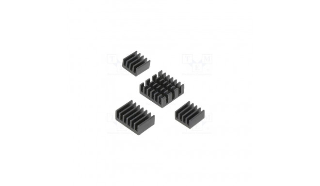 Heatsink kit for Raspberry Pi 4 B, aluminium