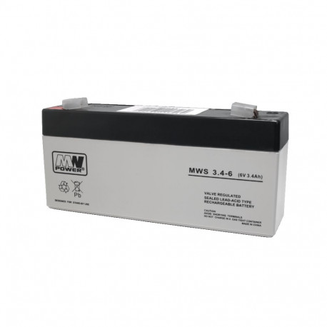 Lead acid battery VRLA AGM 6V/3,4Ah