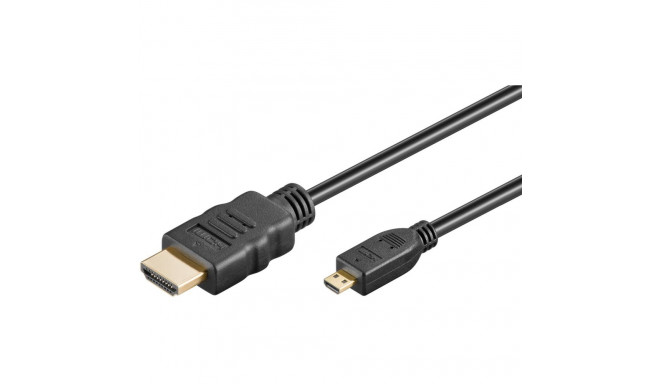 HDMI - micro HDMI kaabel 2.0m + Ethernet, 4K Ultra HD 2160p@60 Hz