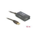Delock USB 2.0 Extension Cable 10 m active with 4 port Hub
