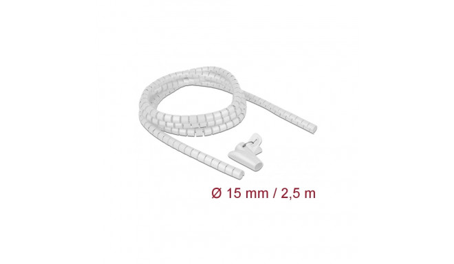 Delock Spiral Hose with Pull-in Tool 2.5 m x 15 mm white