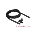 Delock Spiral Hose with Pull-in Tool 2.5 m x 15 mm black