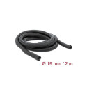 Kaablirüüs 19mm, must, 2.0m polüester, sukk, isesulguv