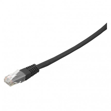 Patchcord RJ45/RJ45 Cat6 , U/UTP, connector molded, black , 1m