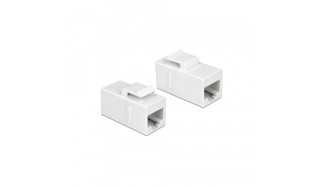 Keystone Module RJ45 jack > RJ45 jack Cat6 UTP white