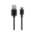 USB-C kaabel C - A 1.0m, USB 3.1 - USB 2.0, must, 480 Mbit/s