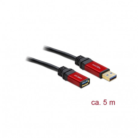 USB 3.0 pikenduskaabel A - A 5.0m, kullatud metall kestaga, premium