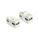 Keystone moodul: USB 2.0 A F / F, valge