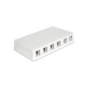 Delock Keystone Surface Mounted Box 6 Port