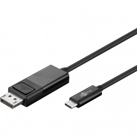 USB-C - DisplayPort kaabel 1.2m, must, 4K*2K@60Hz, sobib Mac-ile
