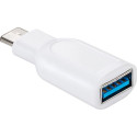 USB-C adapter – USB 3.0 A port, white