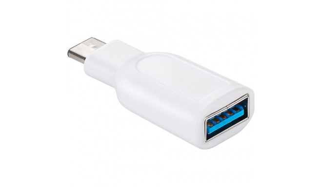 USB-C adapter – USB 3.0 A port, white