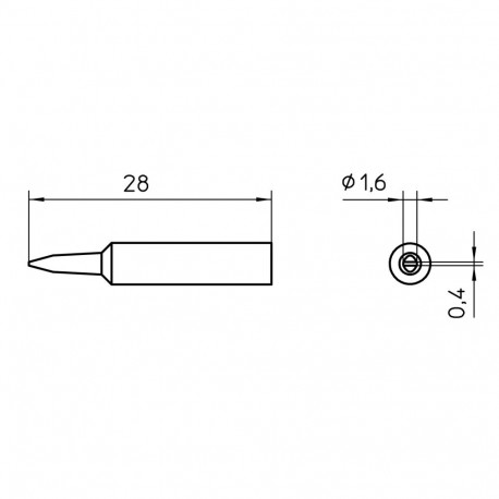 Kolviots XNT A lapik 1,6x0,4mm