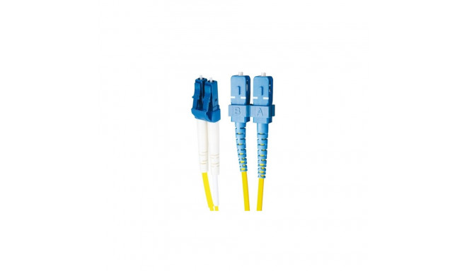 AFL Patchcord Premium  LC - SC G.652D YELLOW LSZH 2F 2.0mm ZDPX 5M (Short Boot)