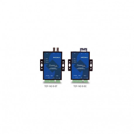 RS-232/422/485 to single-mode optical fiber media converter with fiber ring support and SC connector