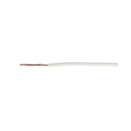 Montaažijuhe 1.0mm², valge 500V PVC ø2,30mm, Cu, 100m/rull
