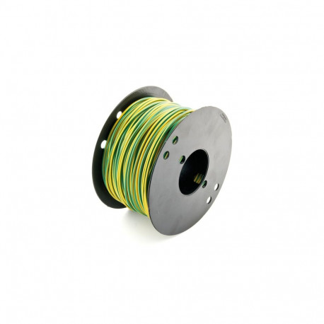 Hook up wire 1.5mm², Yellow/Green700V PVC ø2,80mm, 100m/reel