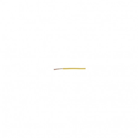 Hook up wire 0.75mm², Yellow 500V PVC ø2,10mm, Cu, 100m/reel
