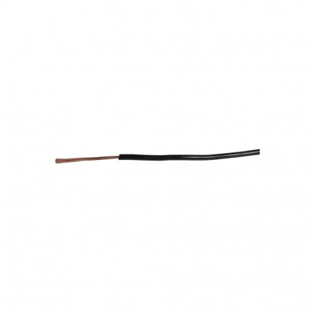 Hook up wire 0.75mm², Black 500V PVC ø2,10mm, Cu, 100m/reel