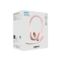 LOGITECH H390 Headset on-ear wired USB-A rose