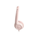 LOGITECH H390 Headset on-ear wired USB-A rose