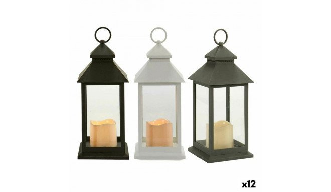 LED Lantern Gift Decor B2269 PALET B2269 PALET White Black Crystal Plastic 13,5 x 34,5 x 13,5 cm (12