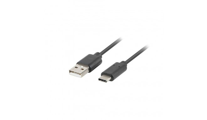 USB A - USB-C Kaabel Lanberg CA-USBO-20CU-0010-BK Must 1 m