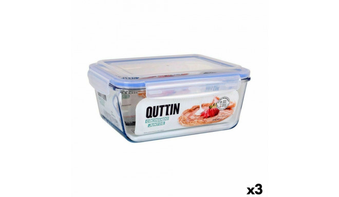 Hermetic Lunch Box Quttin   Rectangular 3,5 L (3 Units)