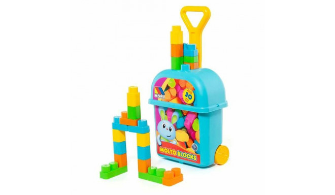 Ehitusmäng Koos Plokkidega Moltó 20 Tükid, osad Käru