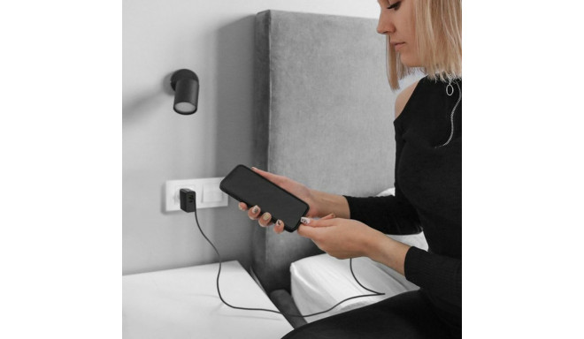 Seinalaadija Qoltec 52379 Must 65 W (1 Ühikut)
