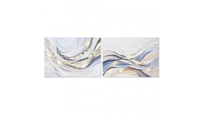Glezna Home ESPRIT Abstrakts Moderns Ar reljefu 100 x 3,7 x 70 cm (2 gb.)