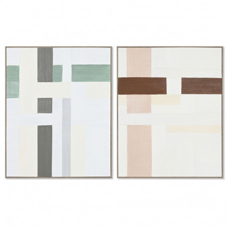 Glezna Home ESPRIT Abstrakts Urbāns 82,2 x 4,5 x 102 cm (2 gb.)
