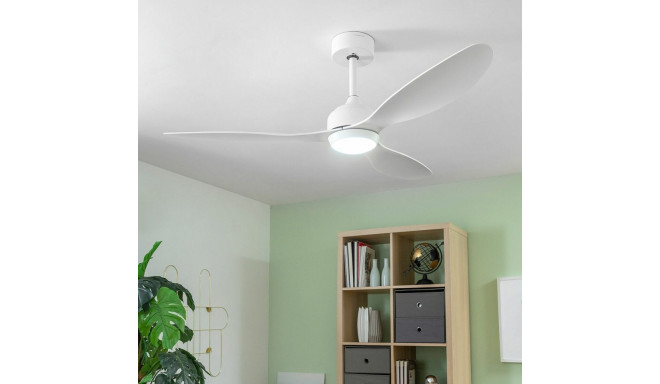 Griestu ventilators ar LED gaismu un 3 ABS lāpstiņām Flaled InnovaGoods Balts 36 W 52" Ø132 cm