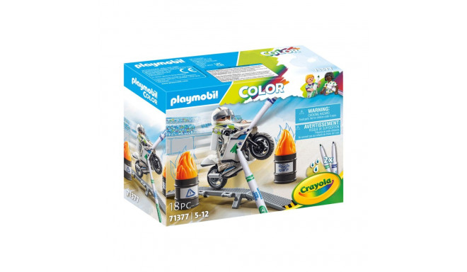 Playset Playmobil Color Mootorratas 18 Tükid, osad