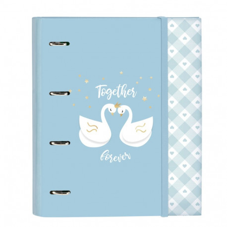 Ring binder Glow Lab Cisnes Blue 27 x 32 x 3.5 cm