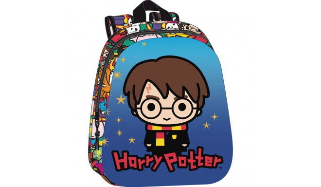 Kooliseljakott Harry Potter Sinine Mitmevärviline 27 x 33 x 10 cm