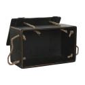 Ящики для хранения Home ESPRIT Чёрный древесина ели 38 x 24 x 20 cm 3 Предметы