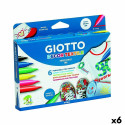 Flomasteru Komplekts Giotto Decor Textile Daudzkrāsains (6 gb.)