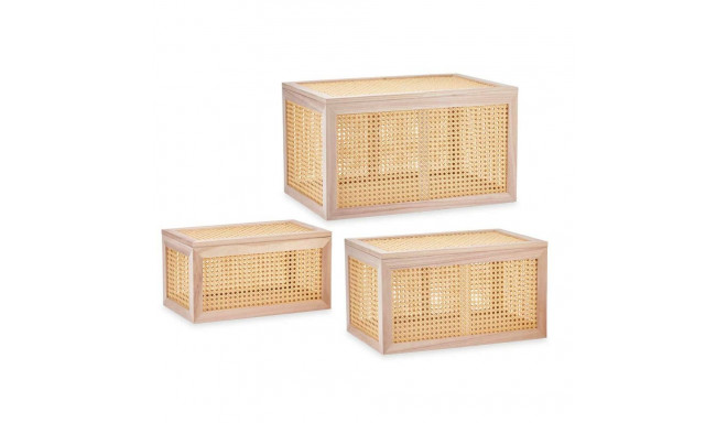 Set of Chests Paolownia wood 3 Pieces