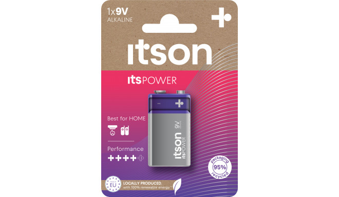 itson itsPOWER patarei Alkaline 6LR61IPO/1CP 9V